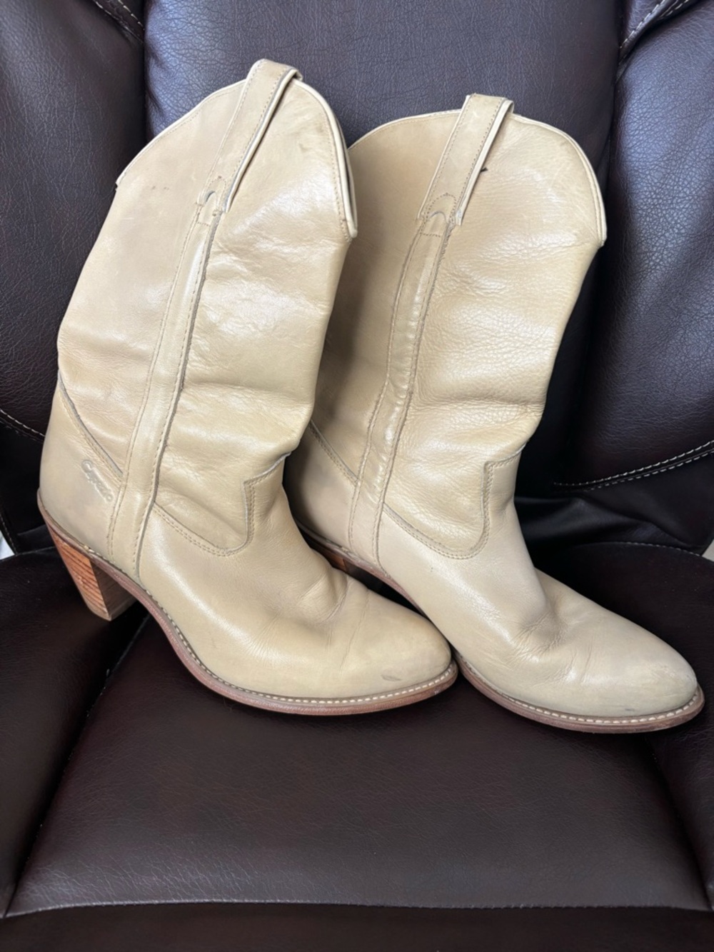 Capezio Leather Cowgirl Heeled Boots